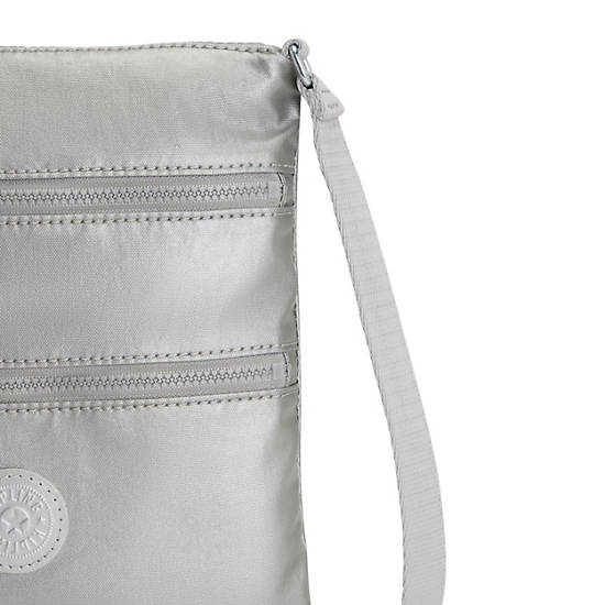 Kipling Keiko Metallic Crossbody Mini Tassen Zilver | België 1882FD